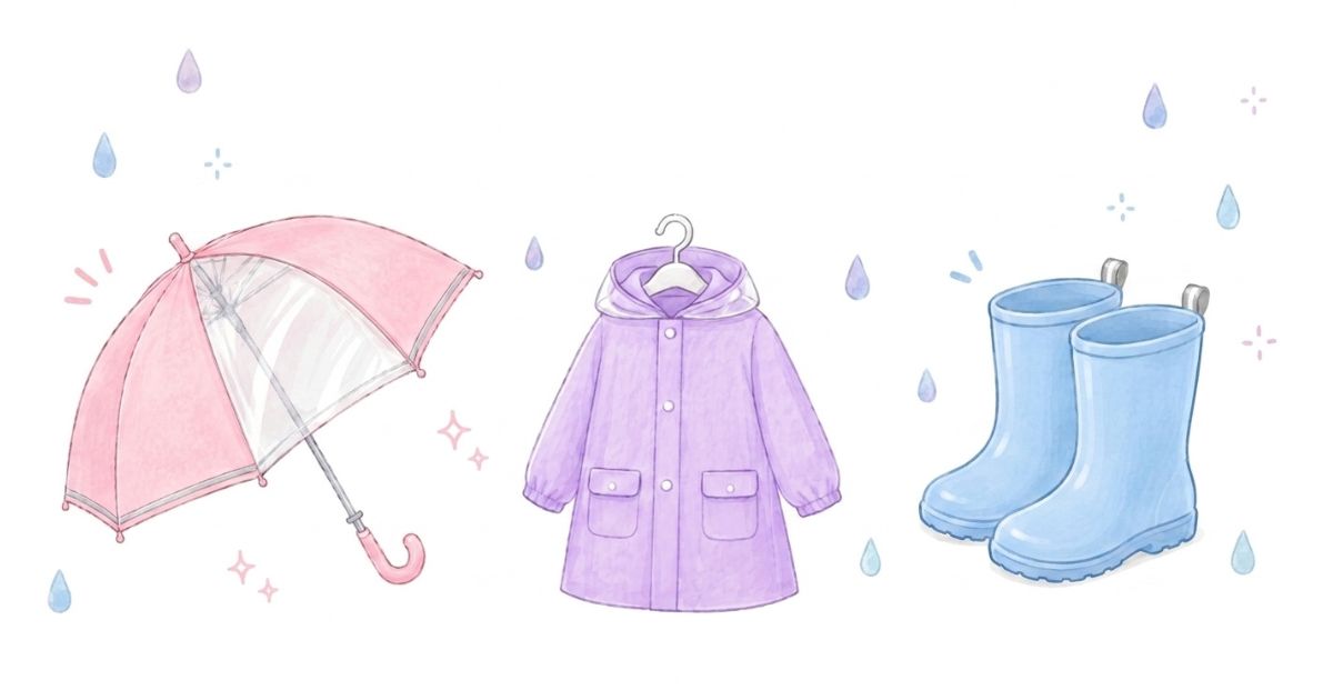 小学生のおすすめ雨具紹介記事アイキャッチ画像